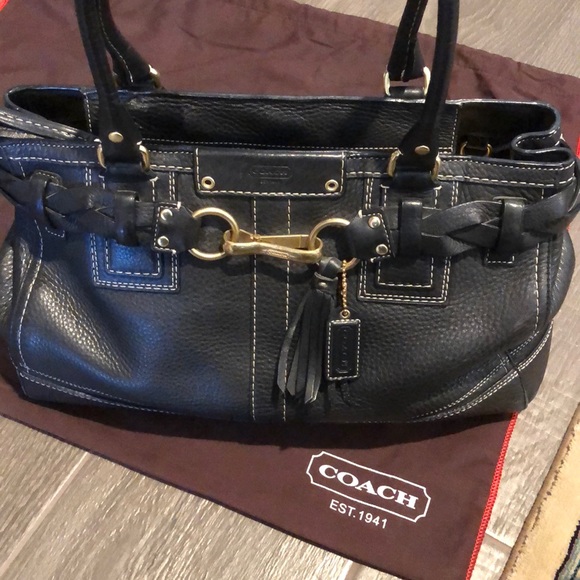 Coach leather satchel - Picture 1 of 8